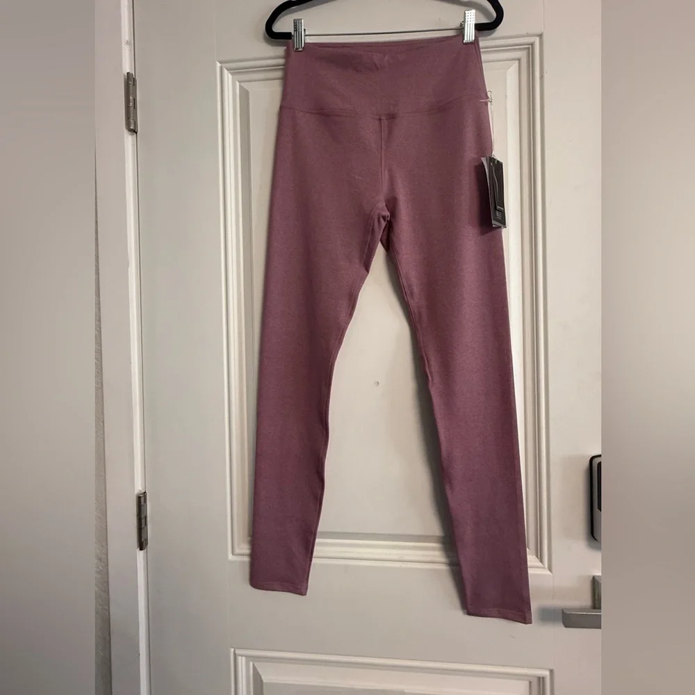 New Kyodan Yoga High-Rise Slimming Leggings in Heathered Mauve - Picture 3 of 10